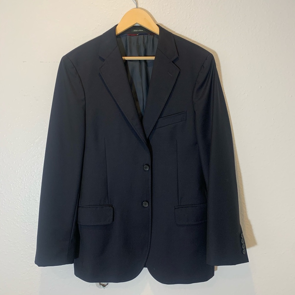 Mens J. Crew Dark Navy Wool Blazer 40S